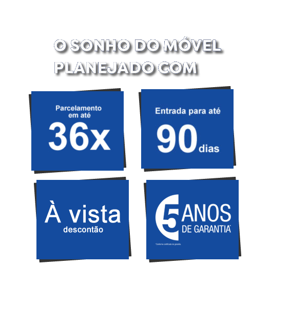 Menor taxa em Móveis Planejados